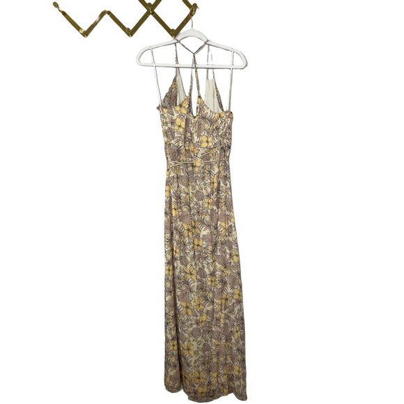 The Jetset Diaries Frangapani Maxi Dress Size Medium Yellow Floral Print New - Picture 5 of 9
